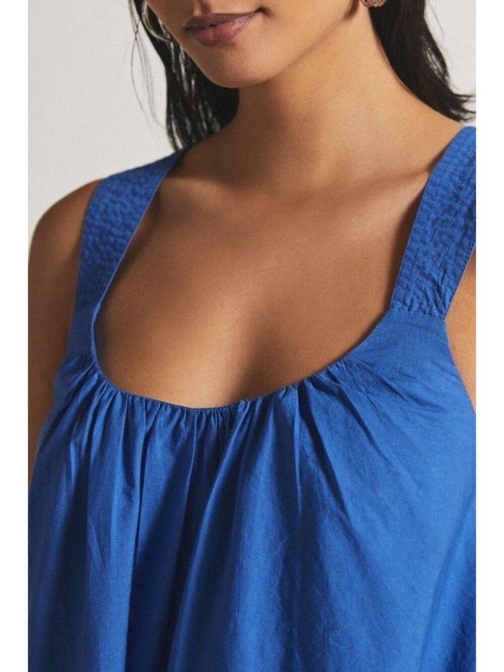 NWT Maeve by Anthropologie Cobalt Blue Pullover Crossback Mini Dress Small - Picture 7 of 9